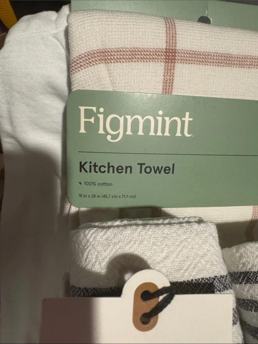 1pc of Figmint kitchen towel AND H&H Kitchen Towels Set of 2 Black Stripe NWT
